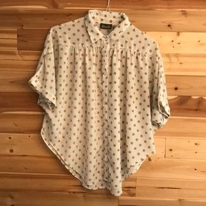 ANTHROPOLOGIE Polka Dot Swing Top 🌷